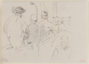 Quatro homens a bordo de um barco de James Abbott McNeill Whistler