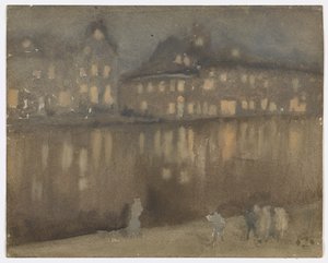 Grande Canal, Amsterdã; Noturno de James Abbott McNeill Whistler