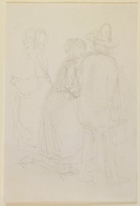 Grupo de três figuras em pé de James Abbott McNeill Whistler