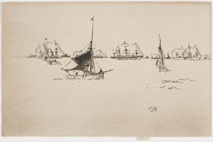 Frota de Sua Majestade: Noite de James Abbott McNeill Whistler