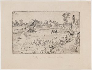 Paisagem com cavalos de James Abbott McNeill Whistler