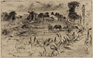 Paisagem com cavalos de James Abbott McNeill Whistler