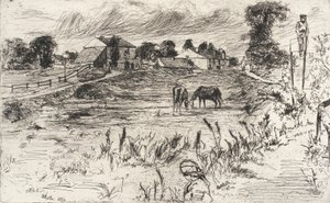 Paisagem com cavalos de James McNeill Whistler