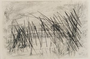 Paisagem com um pescador de James Abbott McNeill Whistler