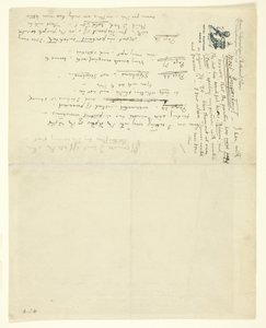 Carta a William Heinemann com correções para Eden versus Whistler: The Baronet and the Butterfly. Um Valentim com um veredicto de James Abbott McNeill Whistler