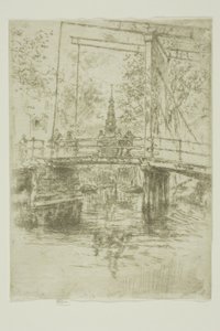 Pequena ponte levadiça, Amsterdã de James Abbott McNeill Whistler