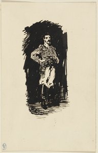Homem com camisa de xadrez de James McNeill Whistler