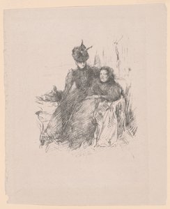 Mãe e Filha [La Mère Malade] de James McNeill Whistler
