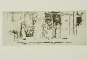 Banca de jornal, Rue de Seine de James Abbott McNeill Whistler