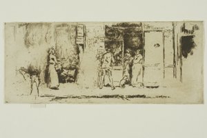 Banca de jornal, Rue de Seine de James Abbott McNeill Whistler