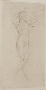 Garota nua com os braços levantados de James Abbott McNeill Whistler