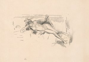 Modelo nu, reclinado de James Abbott McNeill Whistler