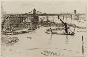 Ponte Velha de Hungerford de James Abbott McNeill Whistler