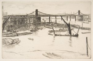 Antiga ponte de Hungerford de James McNeill Whistler