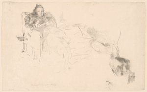 Estudo de Retrato: Sra. Philip, No. 4 [Estudos da Philips] de James Abbott McNeill Whistler