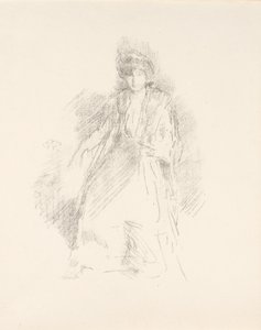Retrato de uma jovem usando um chapéu [Senhorita Seaton] de James Abbott McNeill Whistler