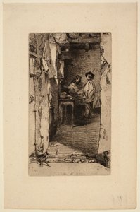 Apanhadores de trapos, Quartier Mouffetard, Paris de James McNeill Whistler