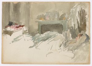 Descansando na Cama de James Abbott McNeill Whistler