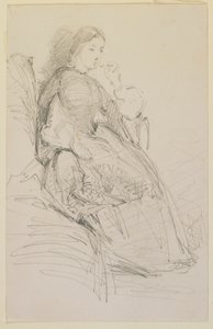 Mulher sentada, fumando de James Abbott McNeill Whistler