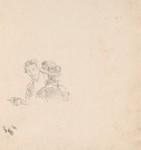 Esboço: Autorretrato com Miss R. Birnie Philip de James McNeill Whistler