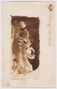 Esboço a partir de "Arranjo em castanho e preto: Retrato de Miss Rosa Corder"