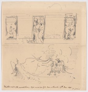 Esboço da sala do pavão de James McNeill Whistler