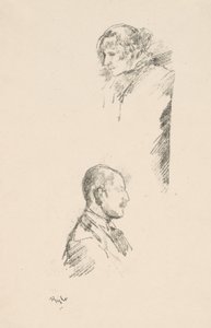 Esboços de Miss Philip e Mr. A. Studd de James Abbott McNeill Whistler
