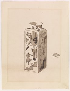 Recipiente quadrado com gargalo expansível de James Abbott McNeill Whistler