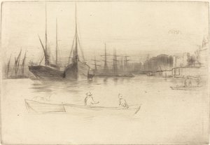 Barcos a vapor fora da torre de James Abbott McNeill Whistler