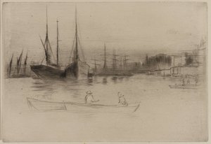 Barcos a vapor fora da torre de James Abbott McNeill Whistler