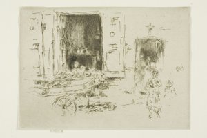 The Barrow - Distrito de Marolles, Bruxelas de James Abbott McNeill Whistler