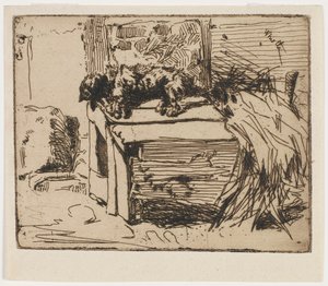 O cão no canil de James Abbott McNeill Whistler