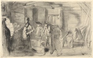 The Forge, from the Thames Set (Uma série de dezesseis gravuras de cenas no Tamisa e outros assuntos) de James Abbott McNeill Whistler