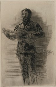 O Guitarrista (M.W. Ridley) de James Abbott McNeill Whistler