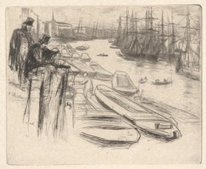 «A Pequena Piscina», da série «O Tamisa» (Uma série de dezasseis gravuras de cenas no Tamisa e outros temas) de James McNeill Whistler