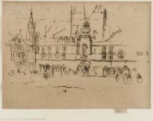 O mercado, Bruges de James Abbott McNeill Whistler