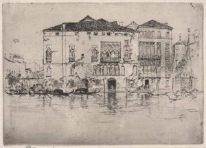 Os Palácios, do Primeiro Conjunto de Veneza (Veneza, Uma Série de Doze Gravuras) de James Abbott McNeill Whistler