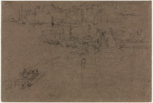 A Riva, Veneza de James McNeill Whistler