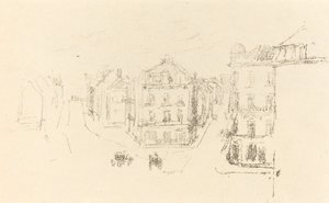 Trial Sketch: Grand Rue, Dieppe de James Abbott McNeill Whistler