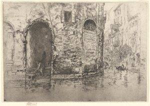 Duas portas, do primeiro conjunto de Veneza (Veneza, uma série de doze gravuras) de James Abbott McNeill Whistler