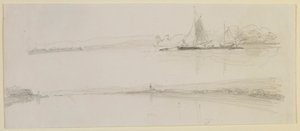 Duas cenas em um rio de James Abbott McNeill Whistler