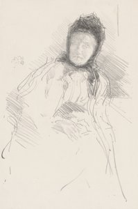 Esboço Inacabado de Lady Haden de James Abbott McNeill Whistler