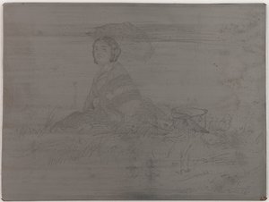 <em>En Plein Soleil</em>. Placa não cancelada de Twelve Etchings from Nature (The French Set) de James Abbott McNeill Whistler