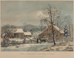 Cena de inverno da Nova Inglaterra de James Merritt Ives