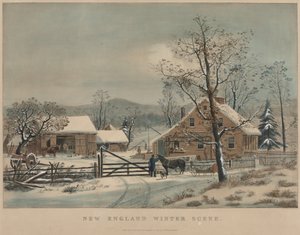 Cena de inverno na Nova Inglaterra, 1861.
