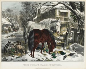 Pátio de palha, inverno, 1800.