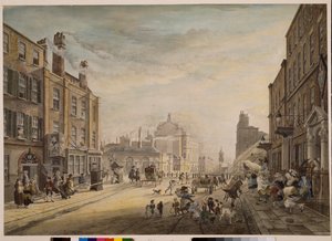 Vista para a Hanover Square, mostrando a Holles Street, Londres, 1773-1791