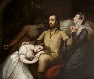 Lafayette na Masmorra de Olmütz com sua esposa e filhas, 1797