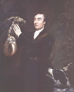 O Falconer, um retrato do irmão do artista, Samuel Northcote. de James Northcote