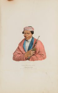 CAN-NO-SA-QUA; Um chefe Pottowattomie, de The Aboriginal Portfolio de James Otto Lewis